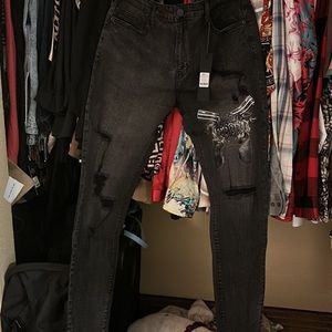 Fashion nova men stacked jeans